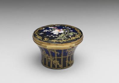 图片[2]-Dark-blue painted enamel box with gold tracing, mid-18th century, Europe-China Archive